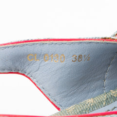 Louis Vuitton Limited Edition Monogram Denim Rosa Espadrille Wedges - Size 8.5 / 38.5