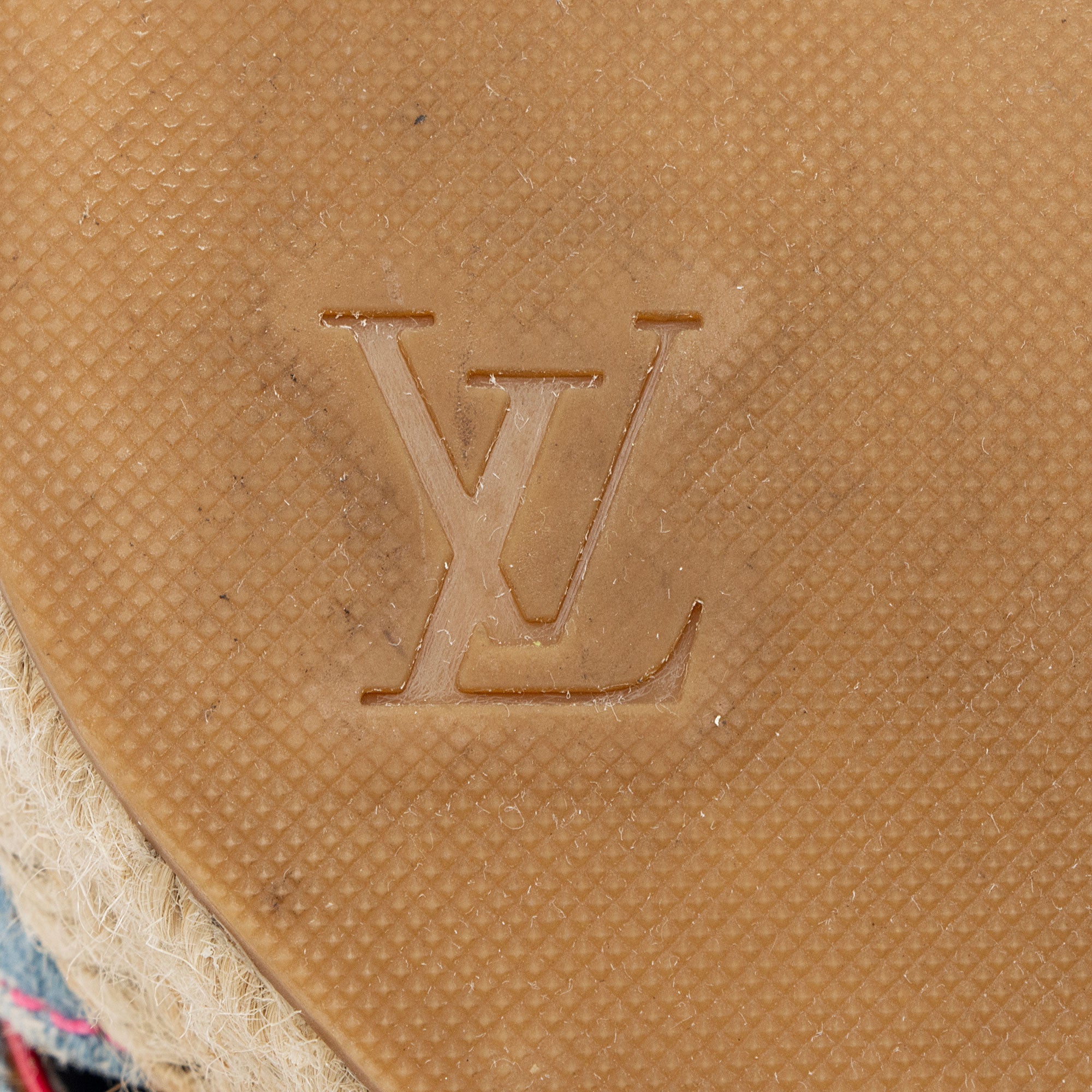 Louis Vuitton Limited Edition Monogram Denim Rosa Espadrille Wedges - Size 8.5 / 38.5