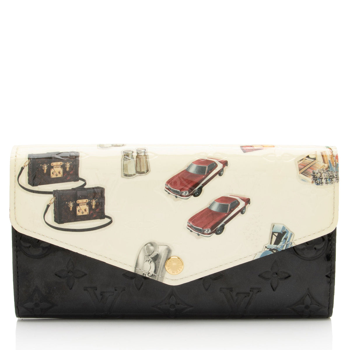 Louis Vuitton Limited Edition Monogram Vernis Stickers Sarah Wallet