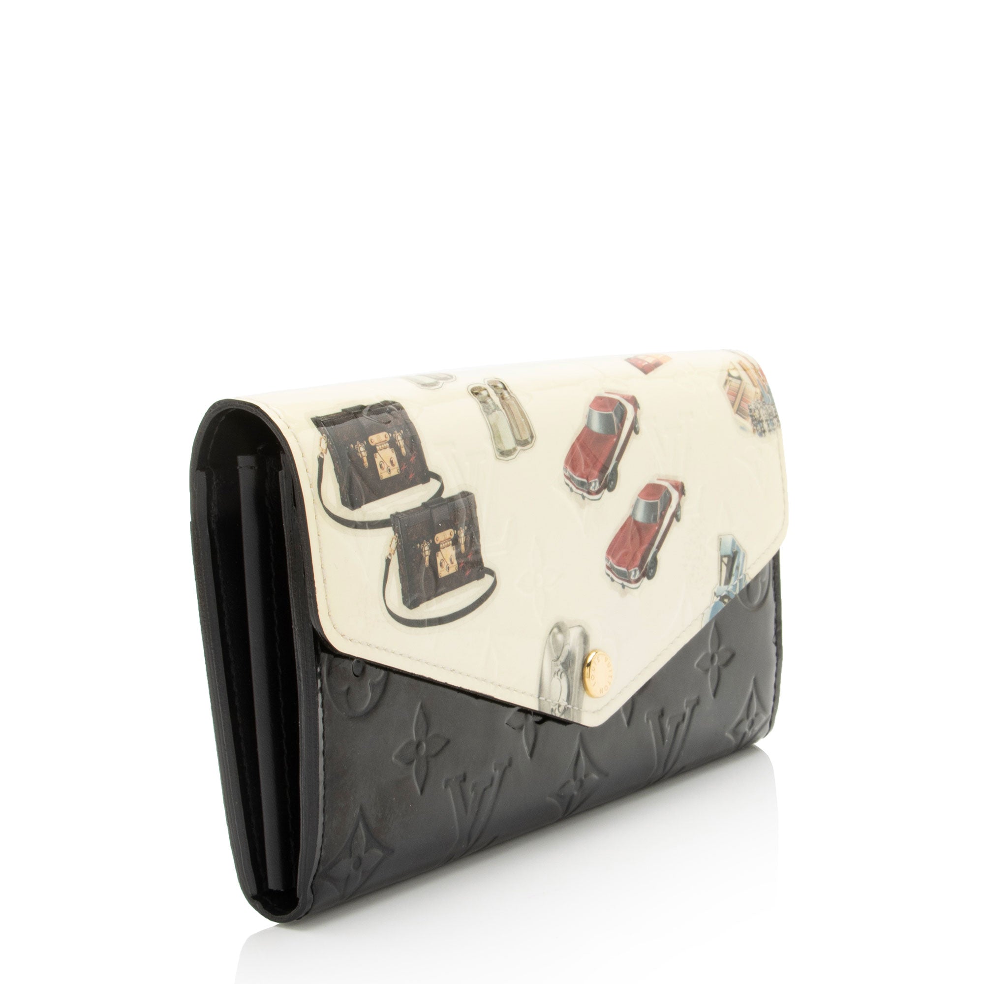 Louis Vuitton Limited Edition Monogram Vernis Stickers Sarah Wallet