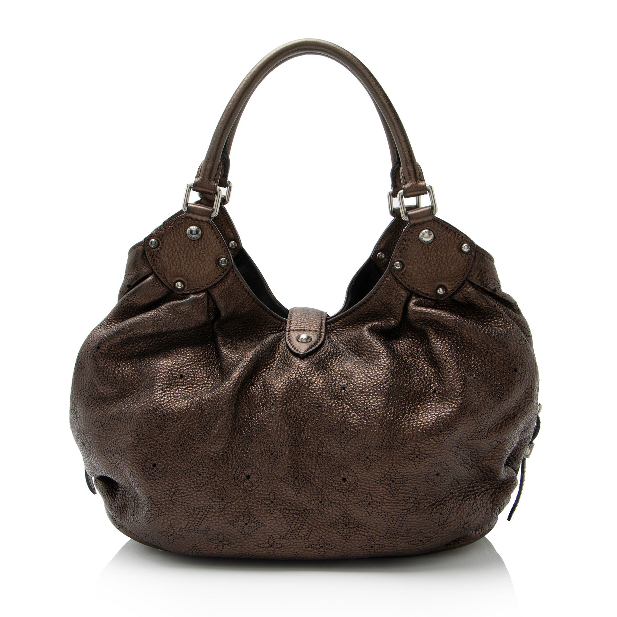 Louis Vuitton Metallic Mahina Leather L Hobo