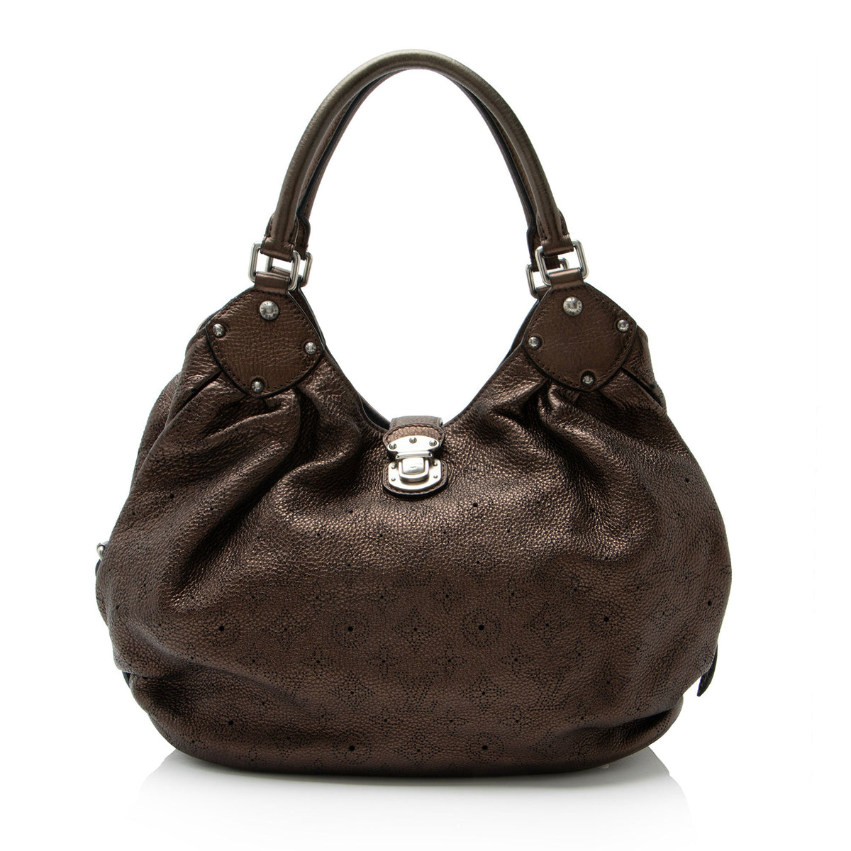 Louis Vuitton Metallic Mahina Leather L Hobo