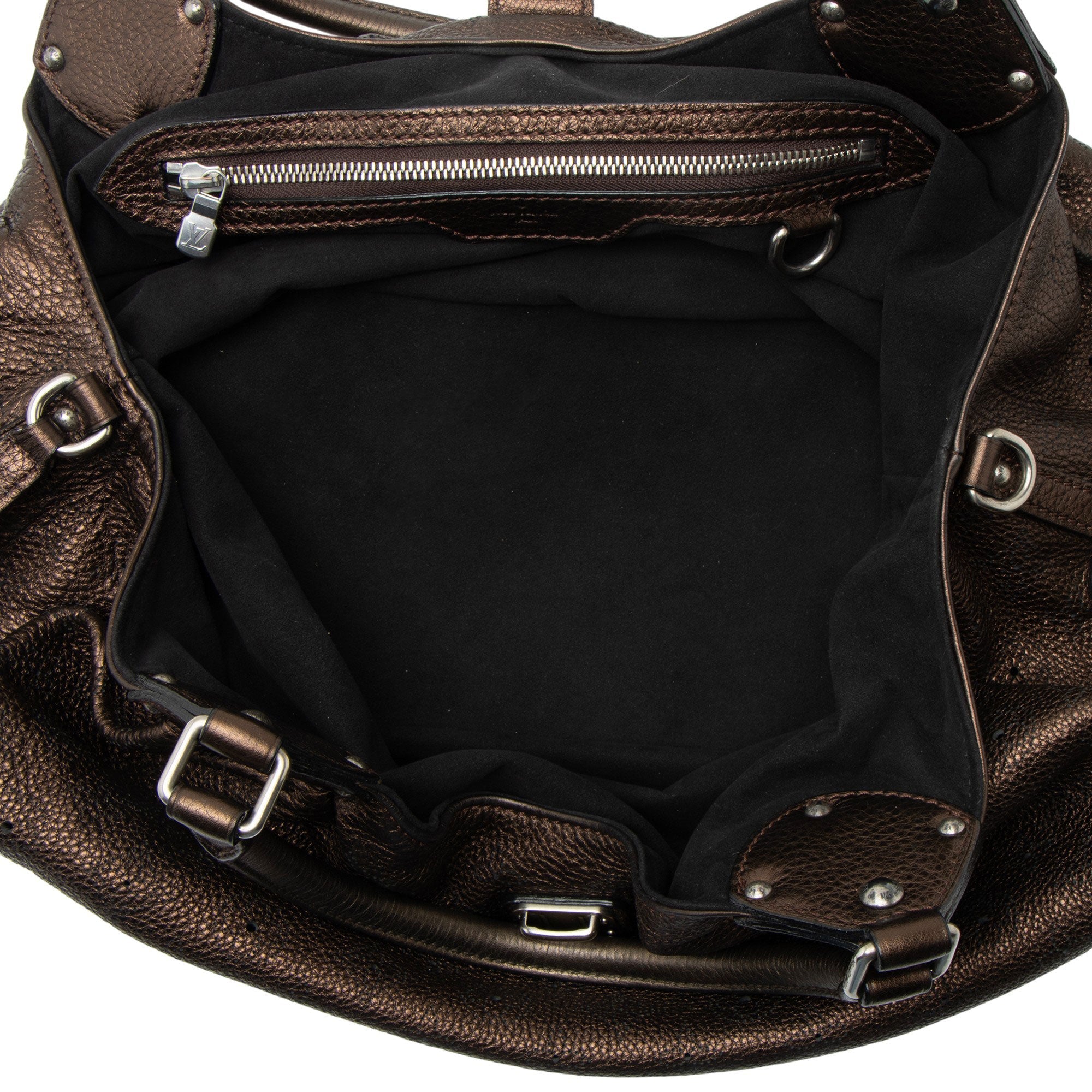 Louis Vuitton Metallic Mahina Leather L Hobo