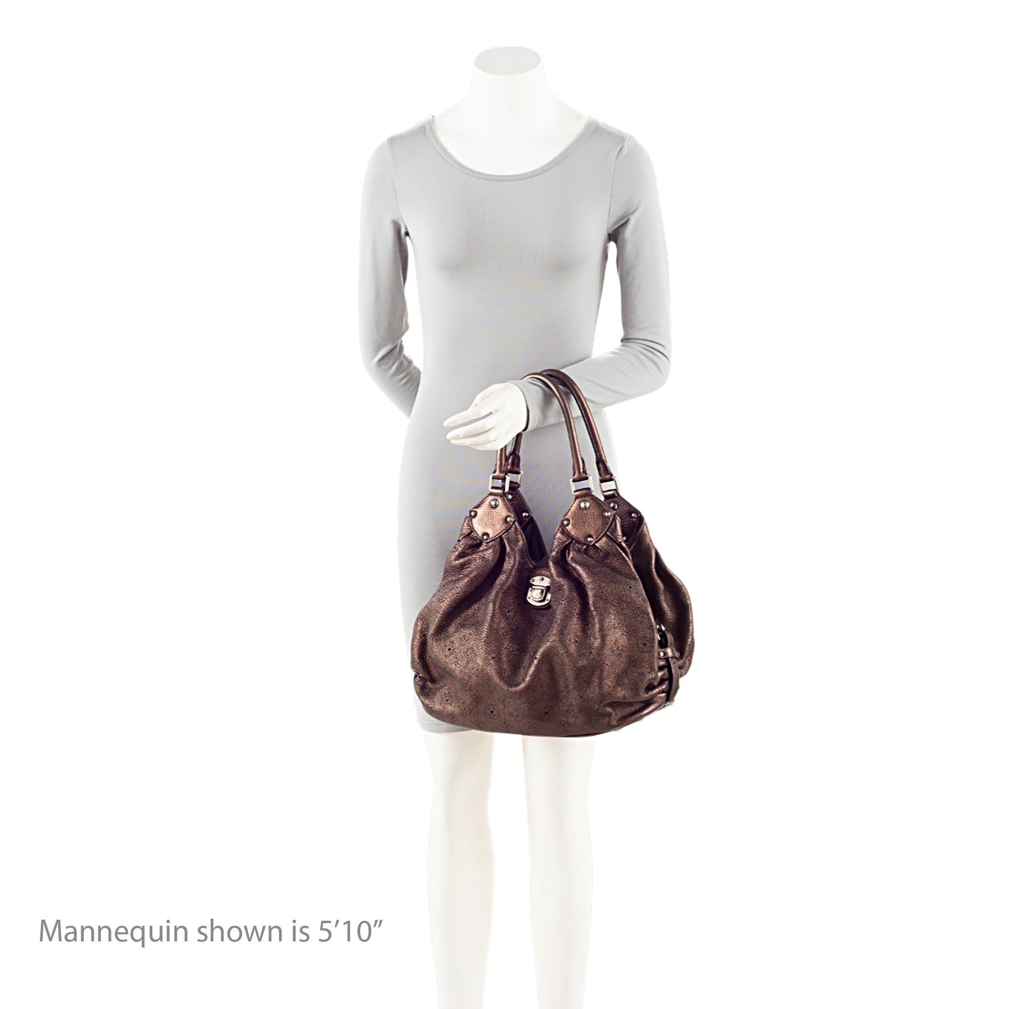 Louis Vuitton Metallic Mahina Leather L Hobo