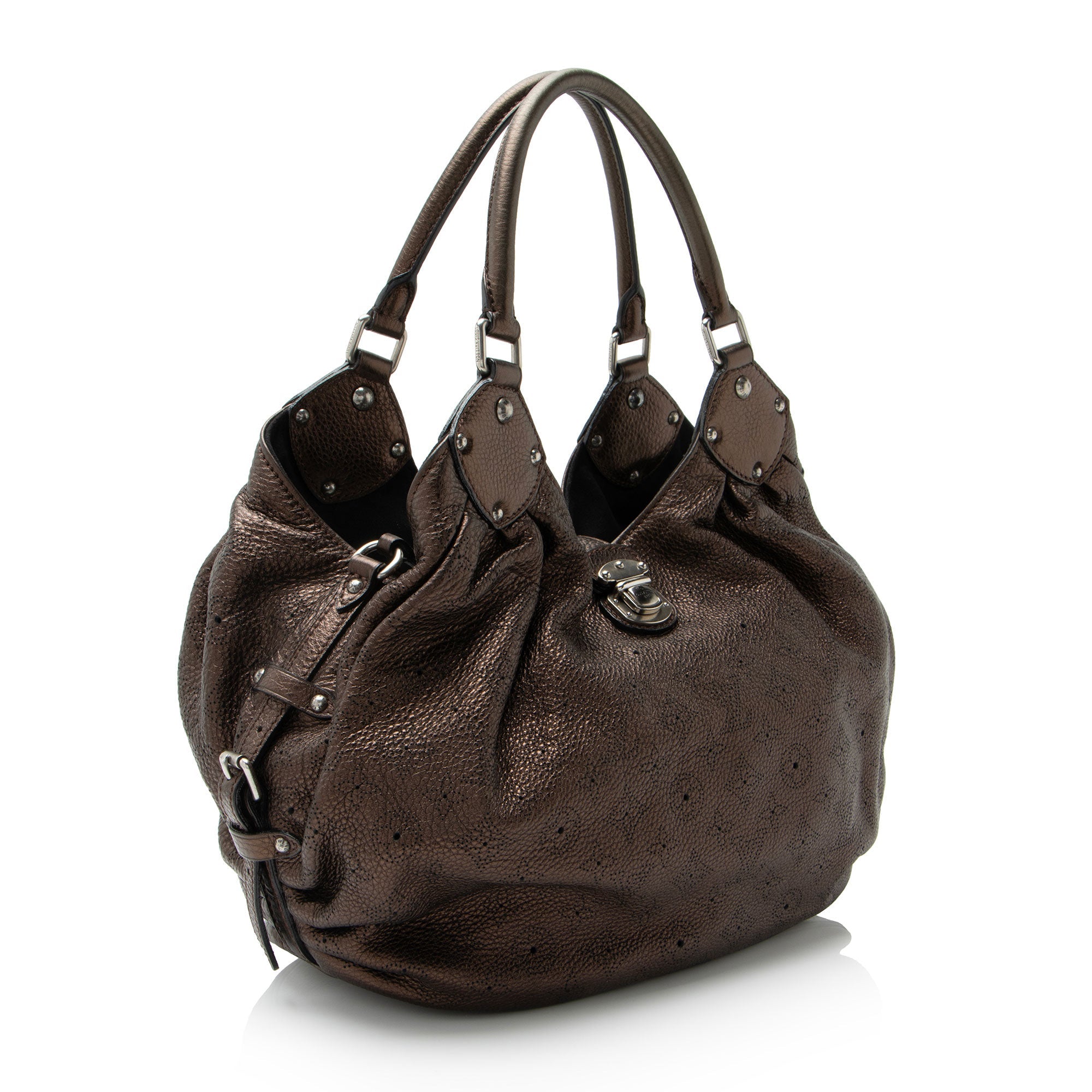 Louis Vuitton Metallic Mahina Leather L Hobo