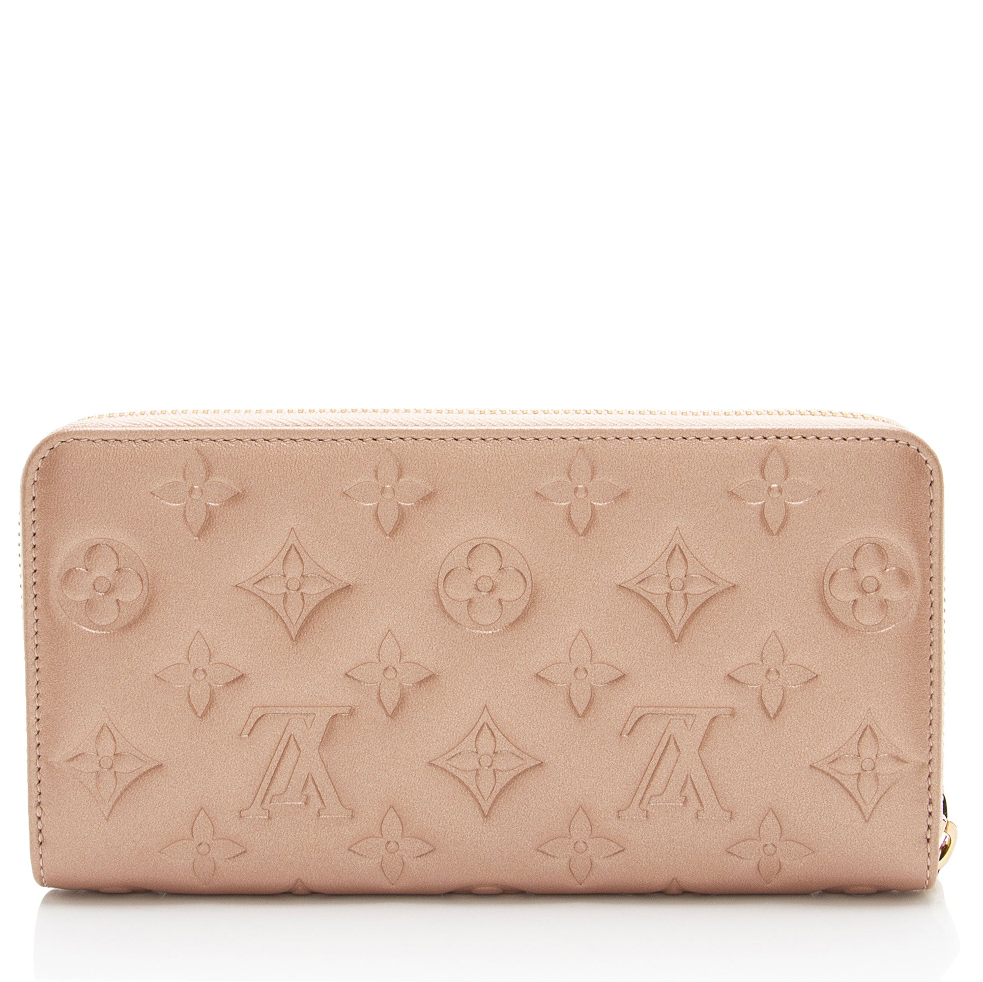 Louis Vuitton Metallic Monogram Embossed Lambskin Coussin Zippy Wallet