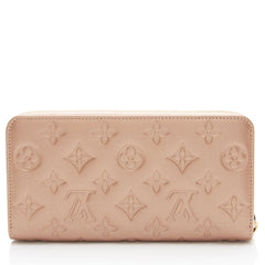 Louis Vuitton Metallic Monogram Embossed Lambskin Coussin Zippy Wallet