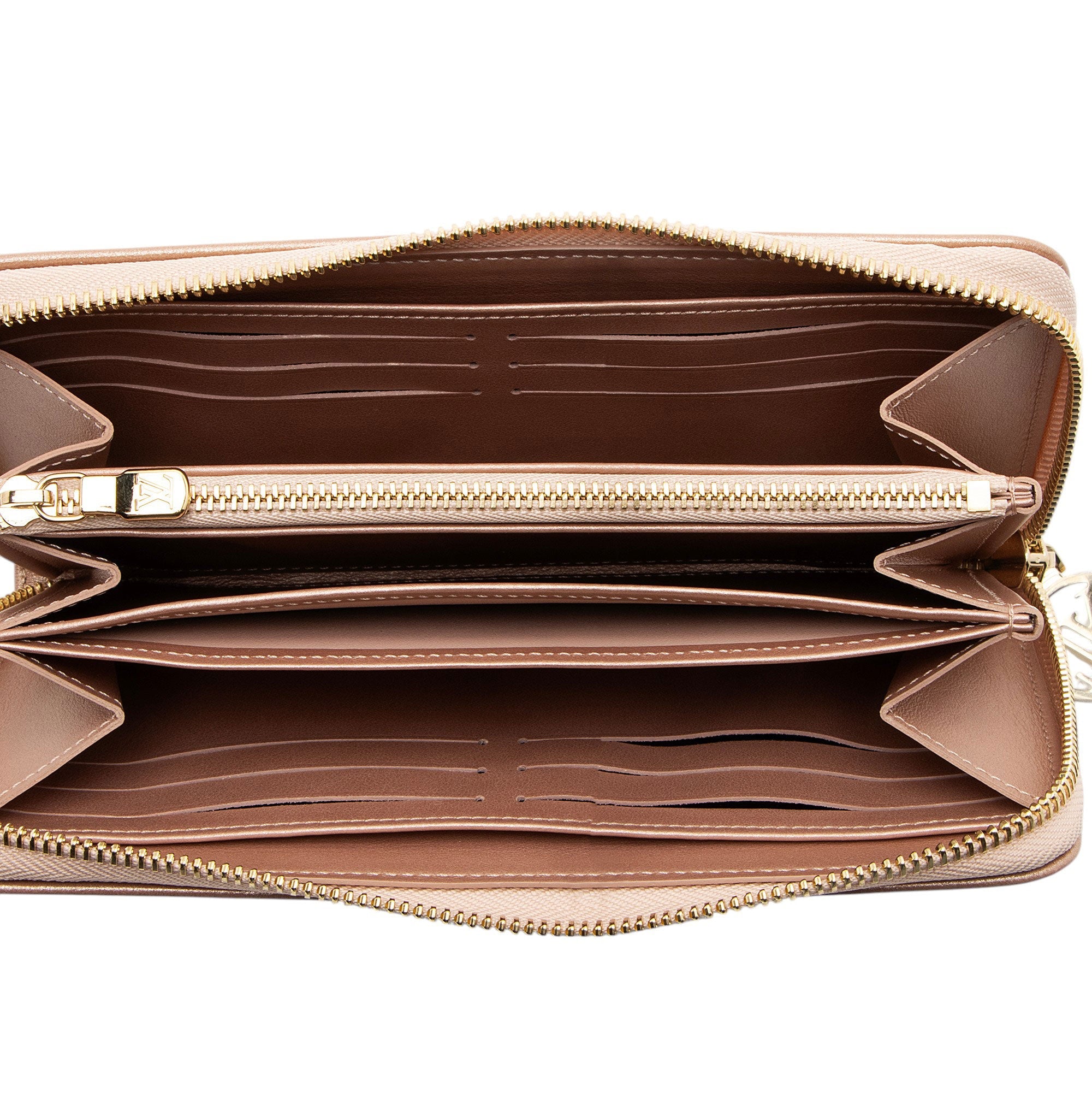 Louis Vuitton Metallic Monogram Embossed Lambskin Coussin Zippy Wallet