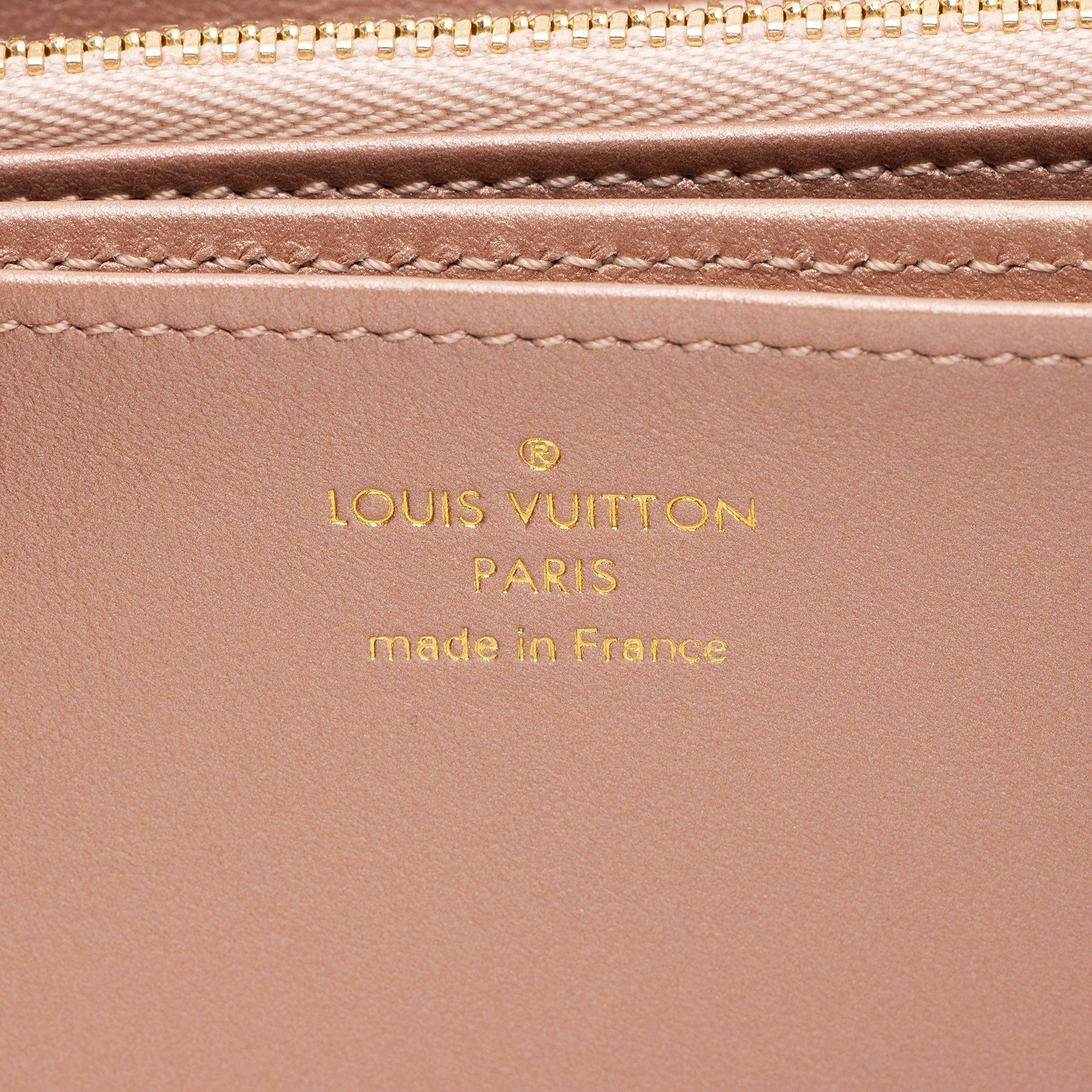 Louis Vuitton Metallic Monogram Embossed Lambskin Coussin Zippy Wallet