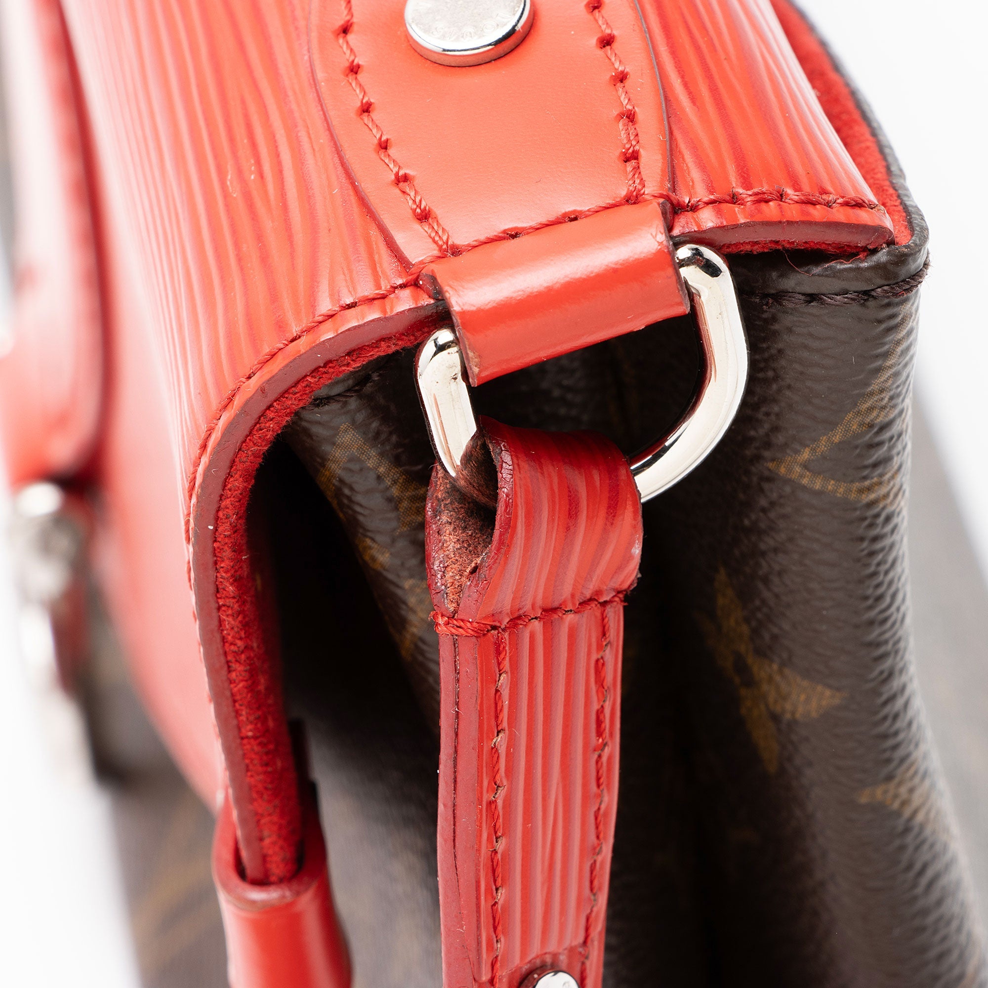 Louis Vuitton Monogram Canvas Epi Leather Saint Michel Shoulder Bag