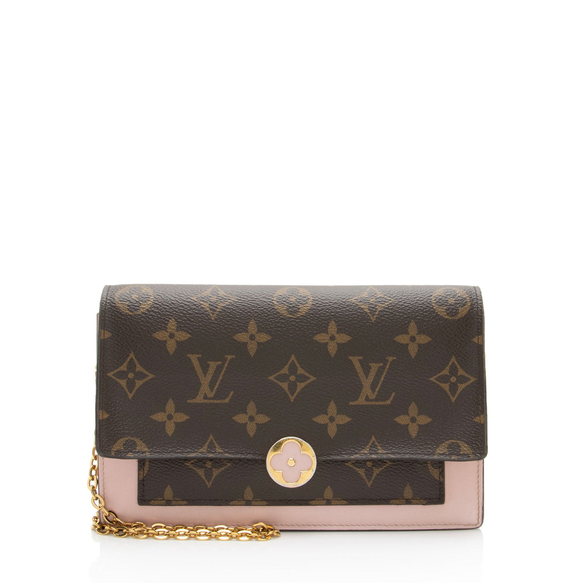 Louis Vuitton Monogram Canvas Flore Chain Wallet