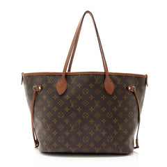 Louis Vuitton Monogram Canvas Leather Inside Out Neverfull MM Tote