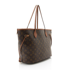 Louis Vuitton Monogram Canvas Leather Inside Out Neverfull MM Tote