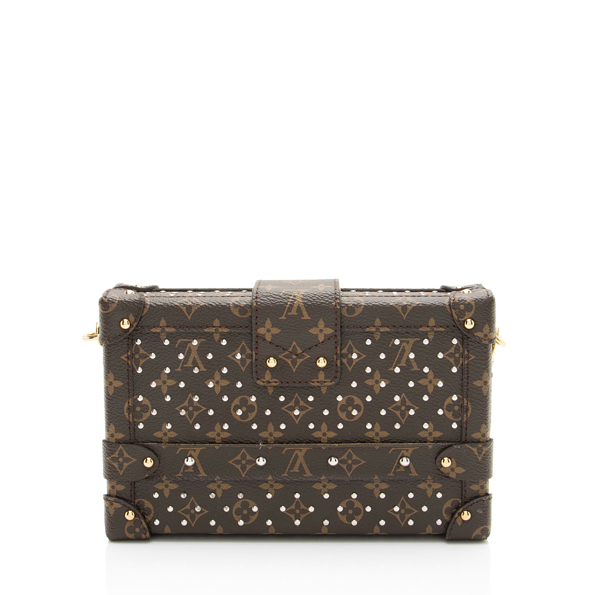 Louis Vuitton Monogram Canvas Studded Petite Malle Bag