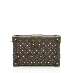 Louis Vuitton Monogram Canvas Studded Petite Malle Bag