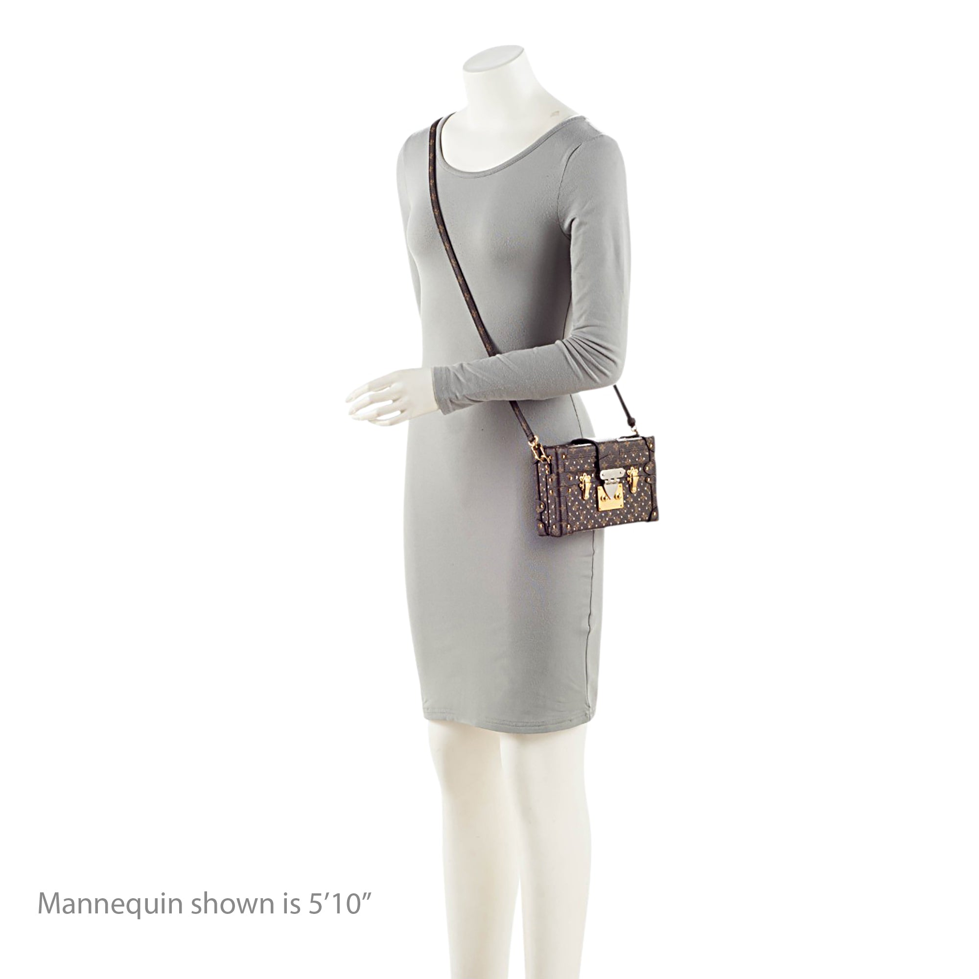 Louis Vuitton Monogram Canvas Studded Petite Malle Bag