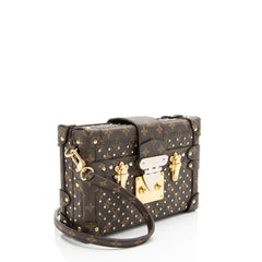 Louis Vuitton Monogram Canvas Studded Petite Malle Bag