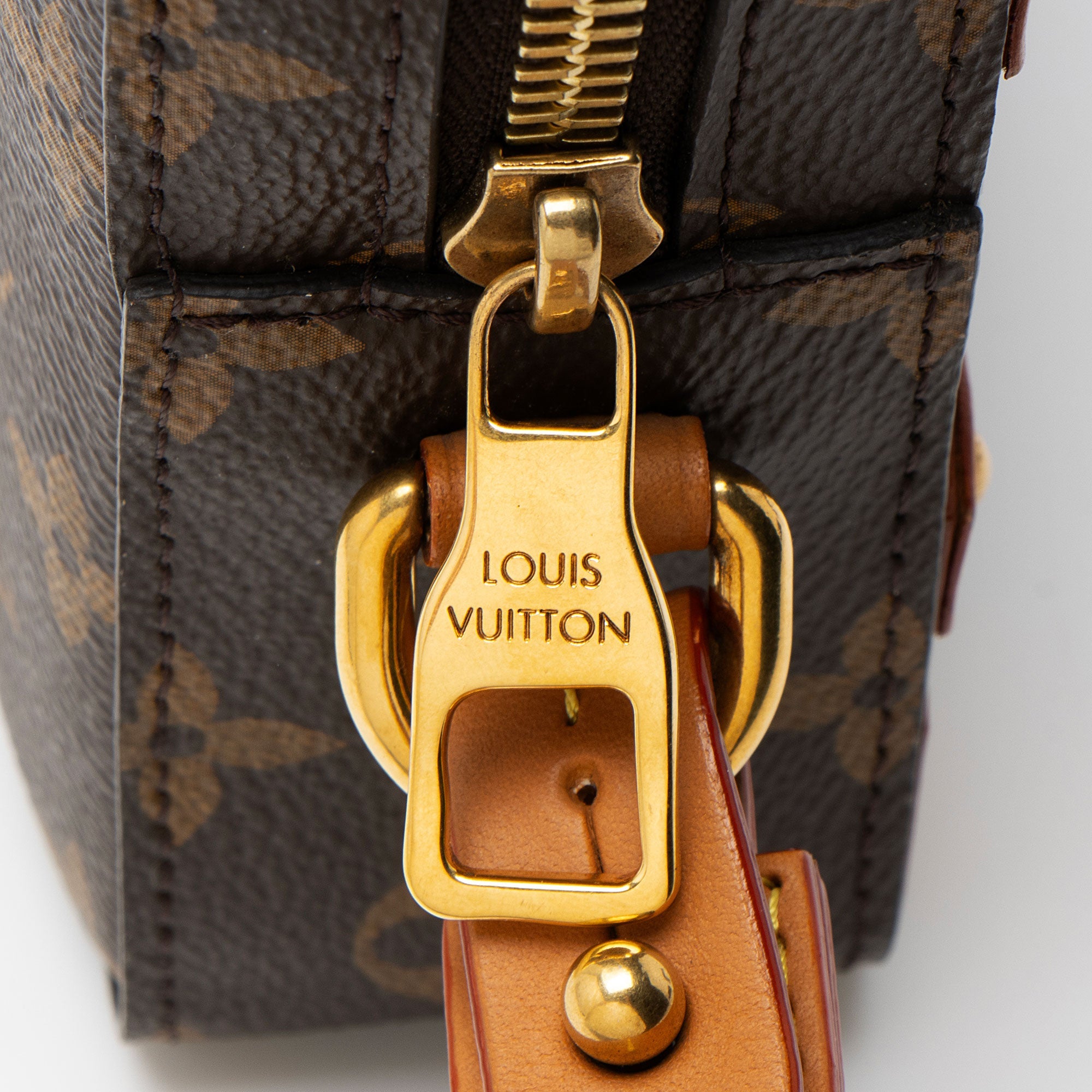 Louis Vuitton Monogram Canvas Studded Soft Trunk Pouch