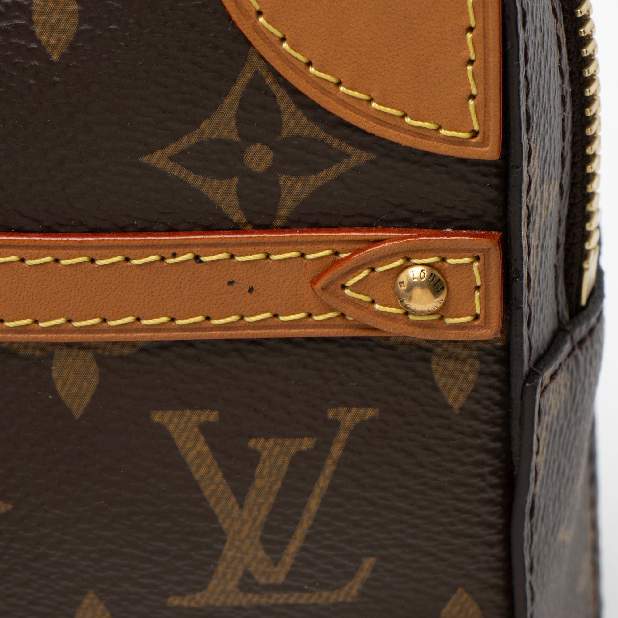 Louis Vuitton Monogram Canvas Studded Soft Trunk Pouch