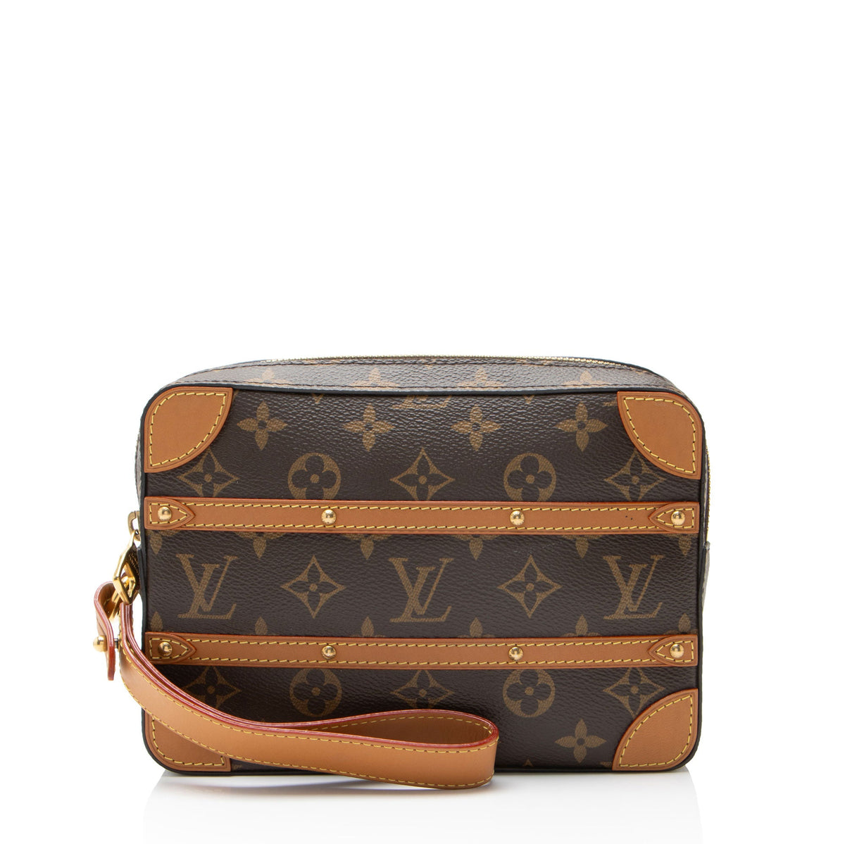 Louis Vuitton Monogram Canvas Studded Soft Trunk Pouch