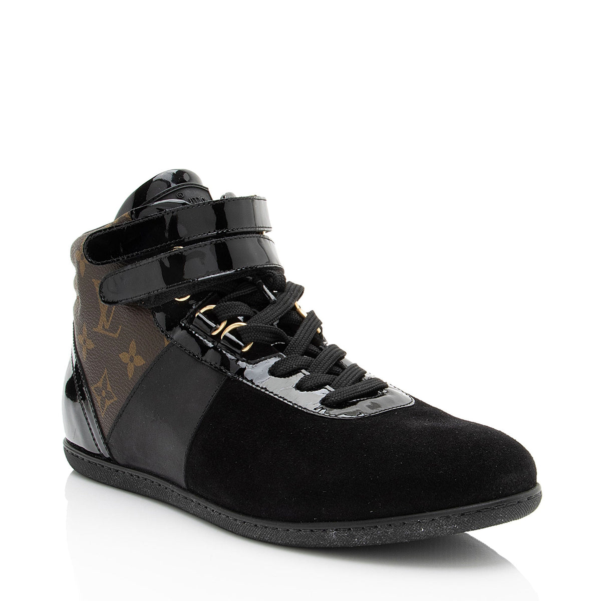 Louis Vuitton Monogram Canvas Suede Move Up Sneakers - Size 8.5 / 38.5