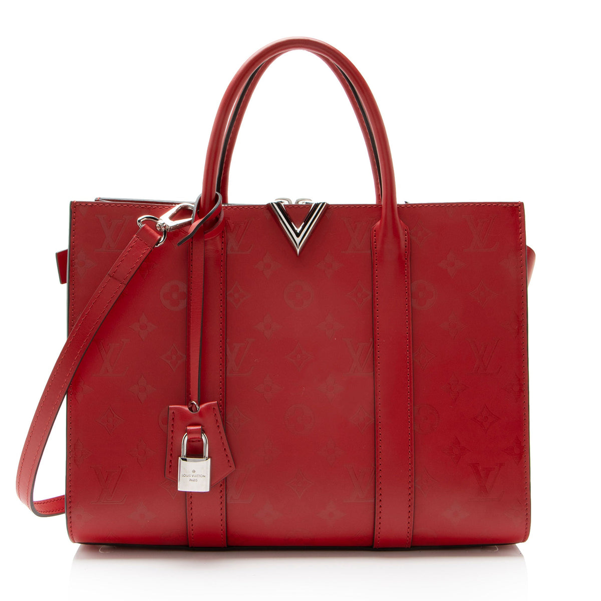 Louis Vuitton Monogram Cuir Plume Very MM Tote