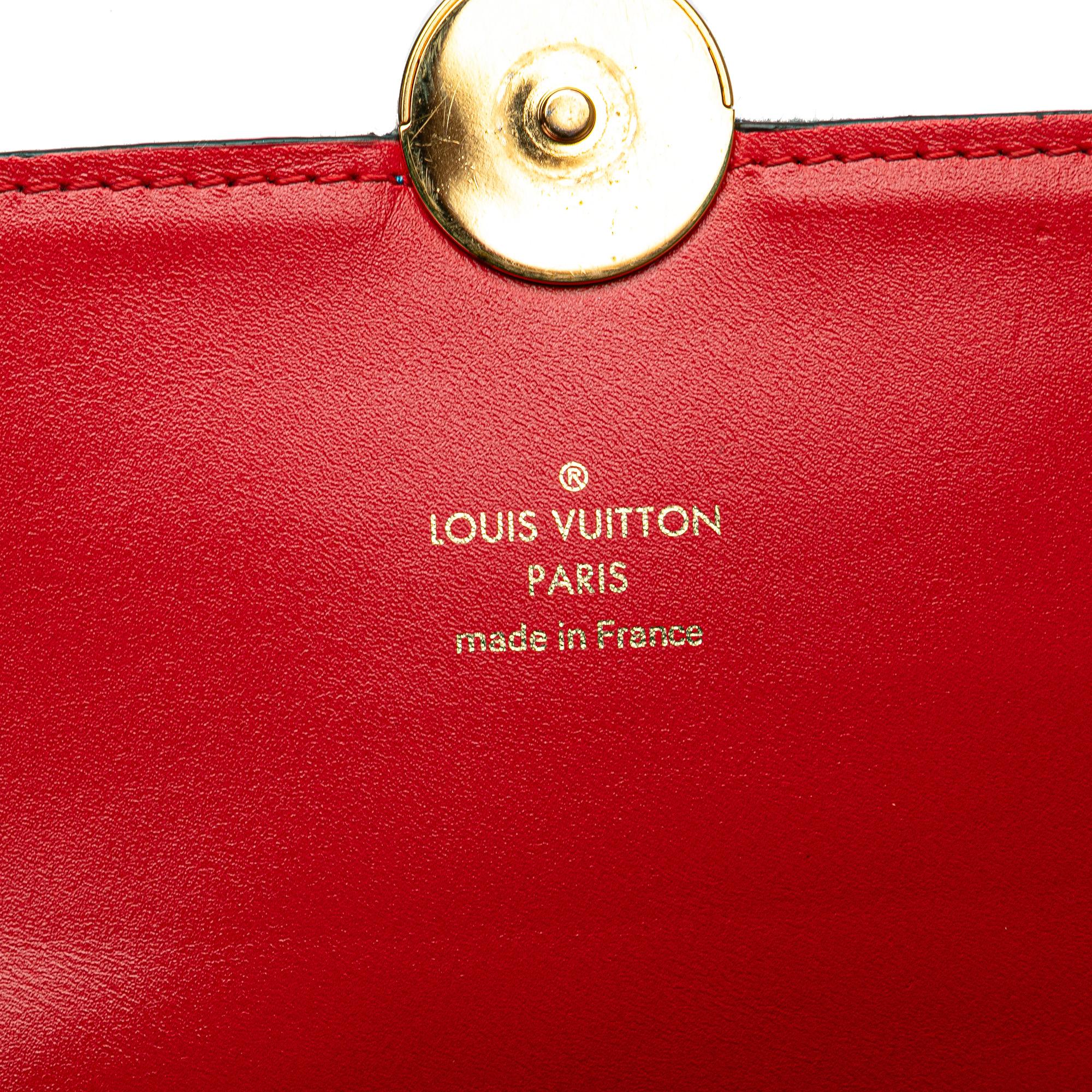 Louis Vuitton Monogram Denim Patchwork Fiore Chain Wallet