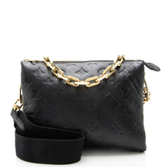 Louis Vuitton Monogram Embossed Lambskin Coussin PM Shoulder Bag