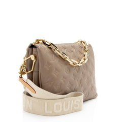 Louis Vuitton Monogram Embossed Lambskin Coussin PM Shoulder Bag
