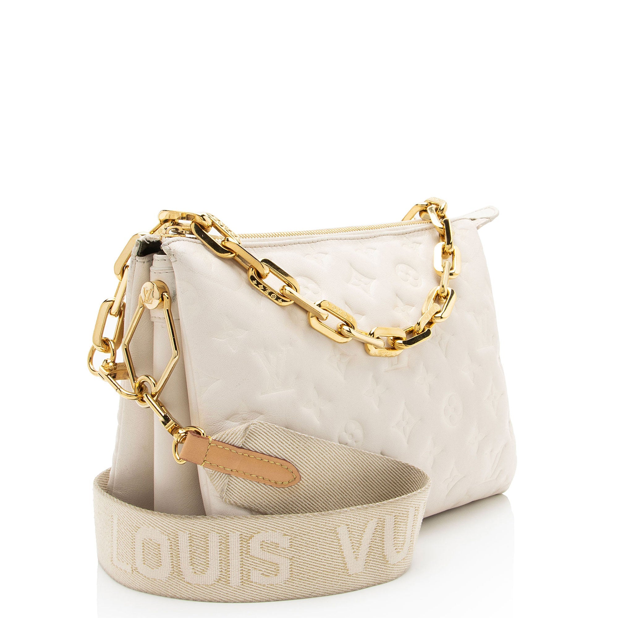 Louis Vuitton Monogram Embossed Lambskin Coussin PM Shoulder Bag