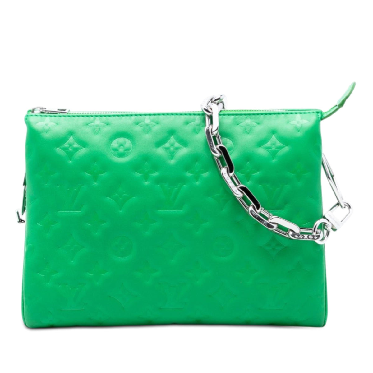 Louis Vuitton Monogram Embossed Puffy Lambskin Coussin PM