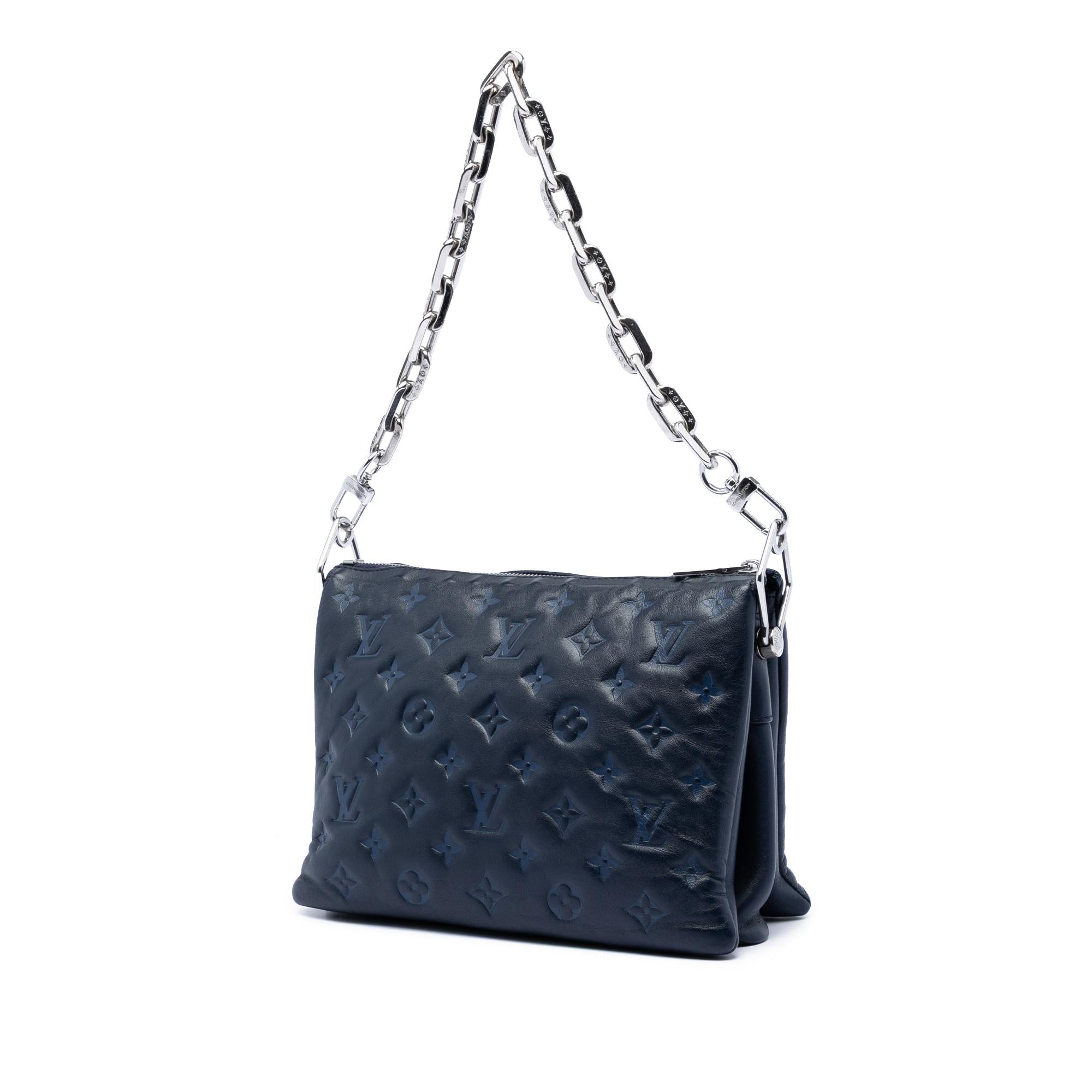 Louis Vuitton Monogram Embossed Puffy Lambskin Coussin PM