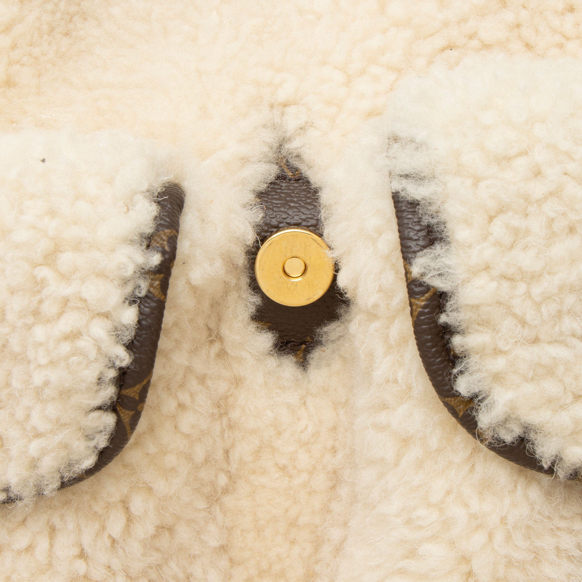 Louis Vuitton Shearling Monogram Canvas LV Ski Backpack