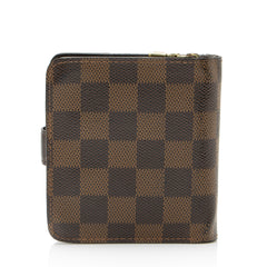 Louis Vuitton Vintage Damier Ebene Zipped Compact Wallet