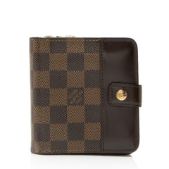 Louis Vuitton Vintage Damier Ebene Zipped Compact Wallet