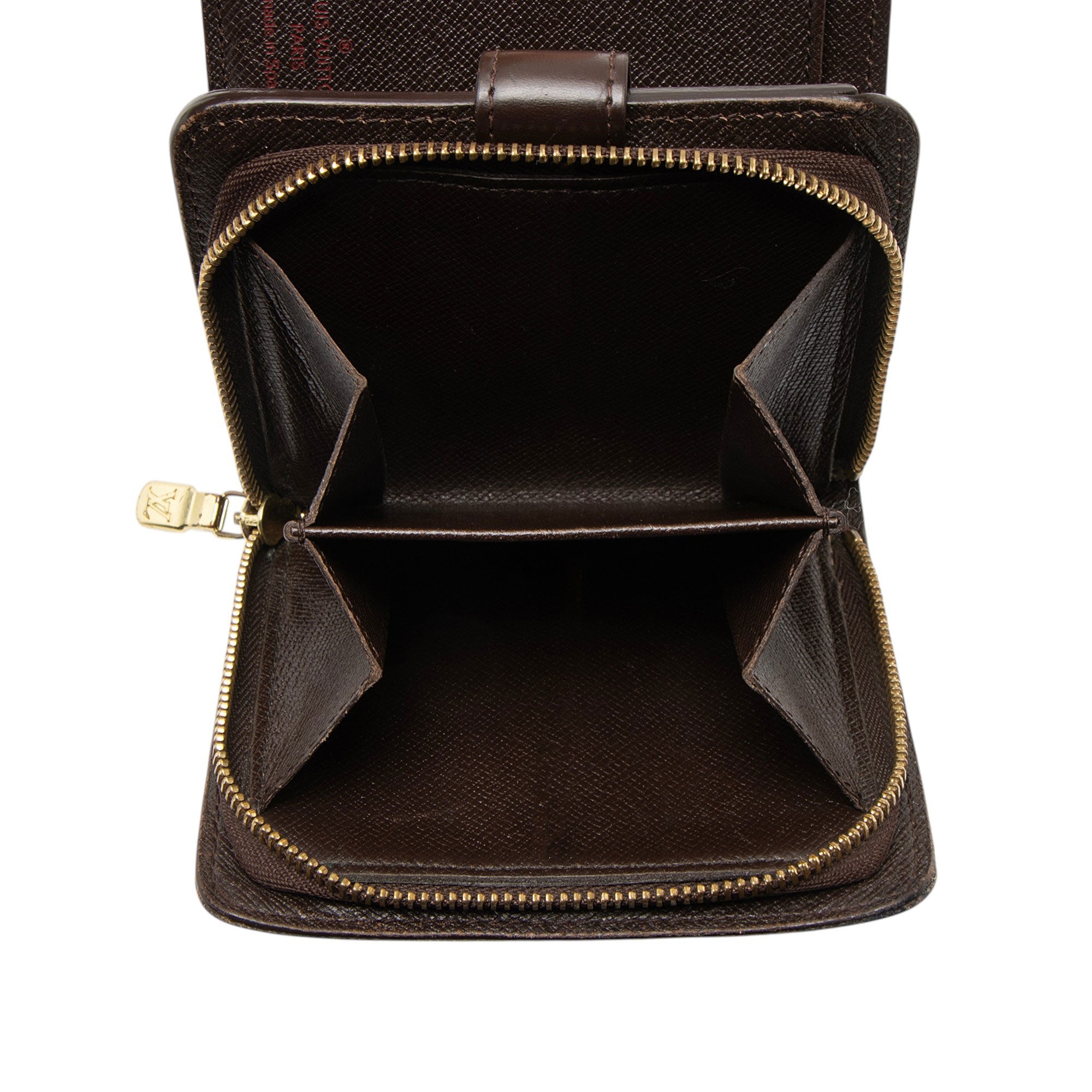 Louis Vuitton Vintage Damier Ebene Zipped Compact Wallet