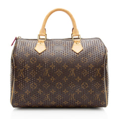 Louis Vuitton Vintage Limited Edition Monogram Perforated Speedy 30 Satchel
