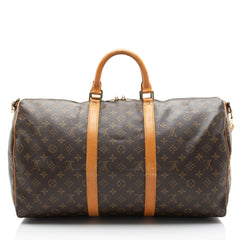 Louis Vuitton Vintage Monogram Canvas Keepall Bandouliere 50 Duffle