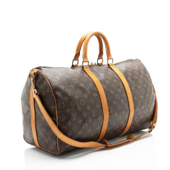 Louis Vuitton Vintage Monogram Canvas Keepall Bandouliere 50 Duffle