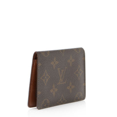 Louis Vuitton Vintage Monogram Canvas Two Card Holder Wallet