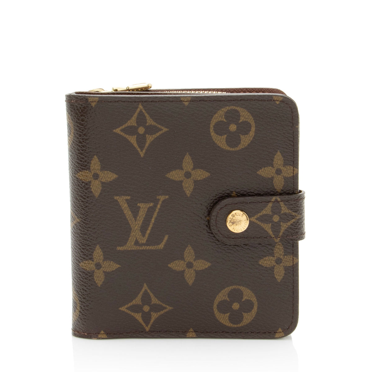 Louis Vuitton Vintage Monogram Canvas Zipped Compact Wallet