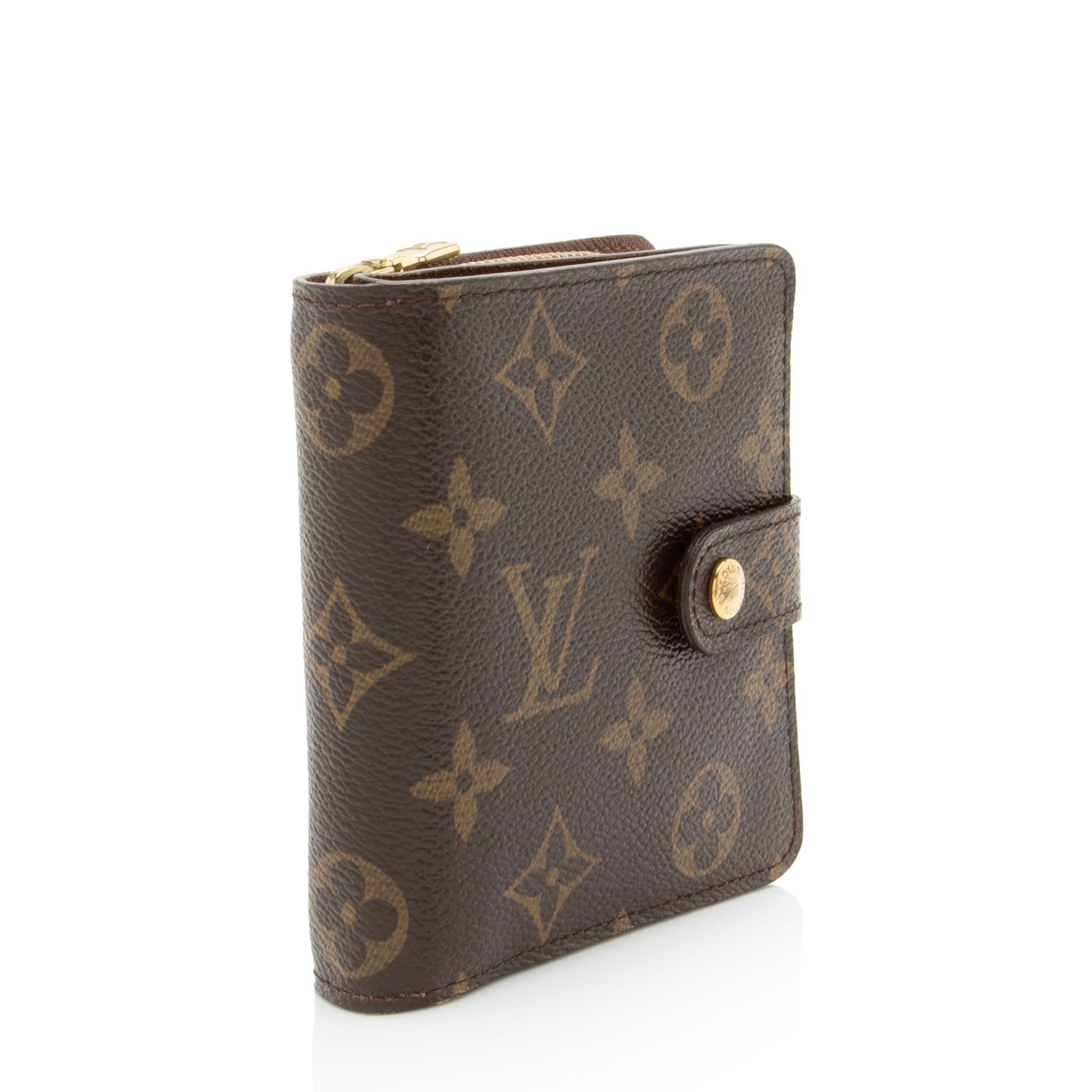 Louis Vuitton Vintage Monogram Canvas Zipped Compact Wallet