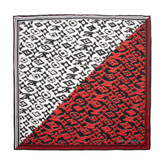 Louis Vuitton x Urs Fischer Silk Multicolor Monogram 90cm Scarf