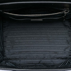 Prada Bicolor Glace Calf Sound Lock Satchel