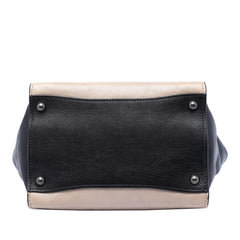 Prada Bicolor Glace Calf Twin Pocket Double Handle Satchel