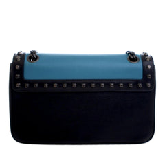 Prada Bicolor Glace Calfskin Studded Crossbody