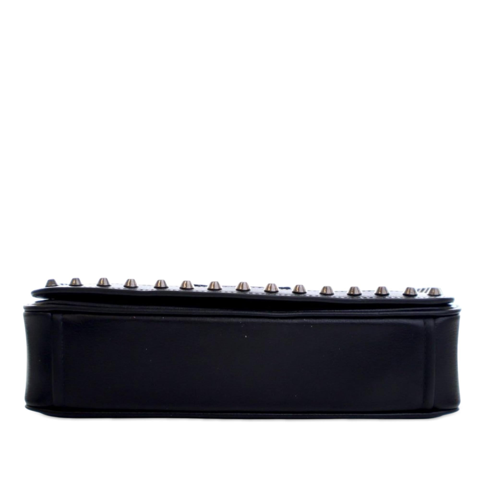 Prada Bicolor Glace Calfskin Studded Crossbody