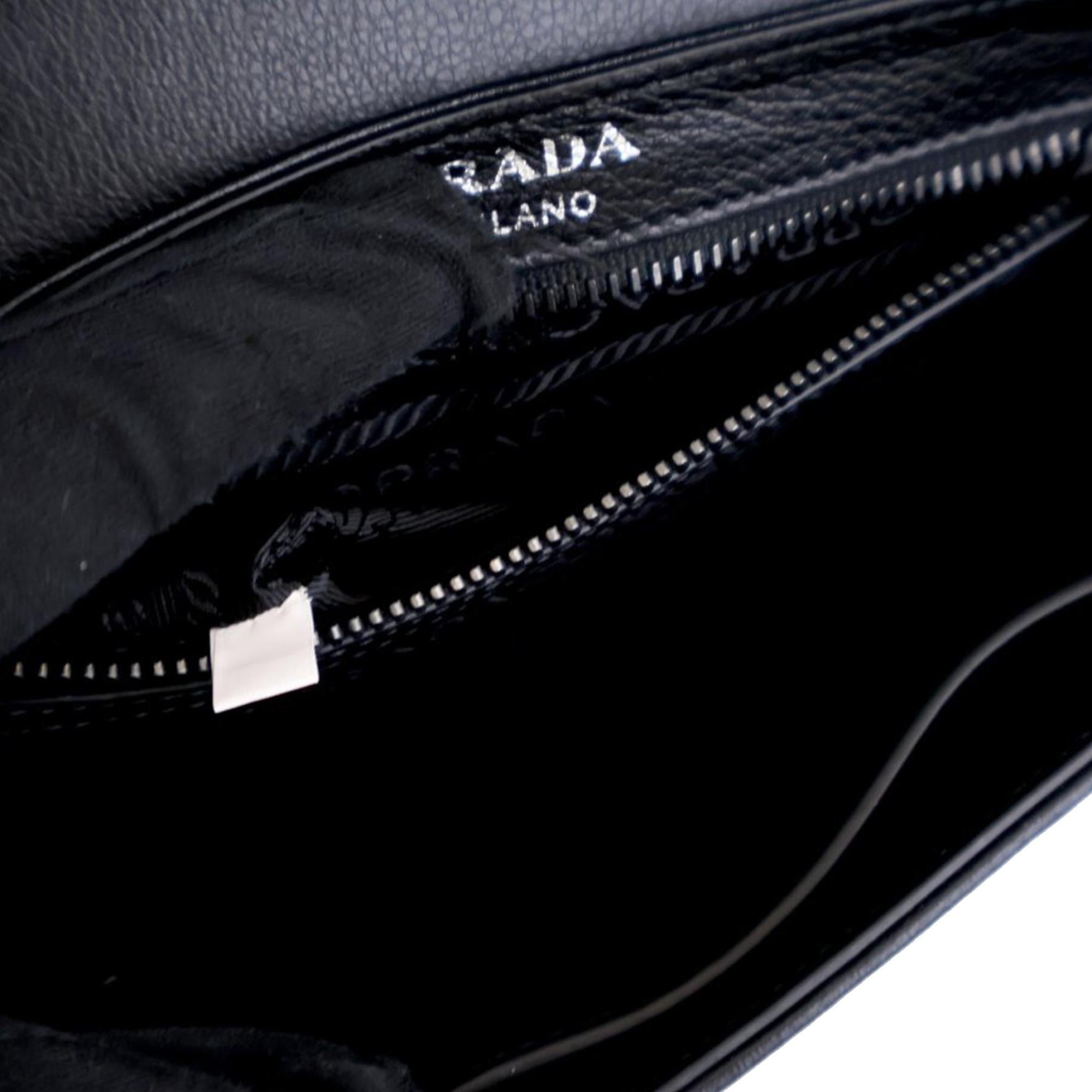 Prada Bicolor Glace Calfskin Studded Crossbody