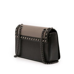 Prada Bicolor Glace Calfskin Studded Crossbody