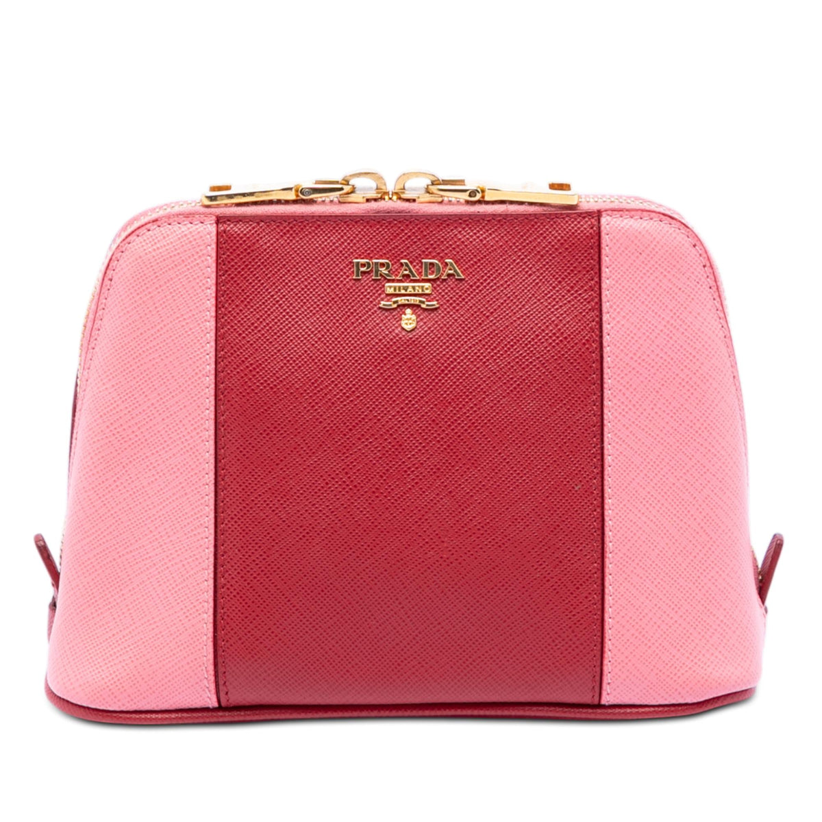 Prada Bicolor Saffiano Cosmetic Pouch